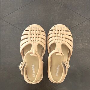 Mini Melissa Nude Woven Sandals